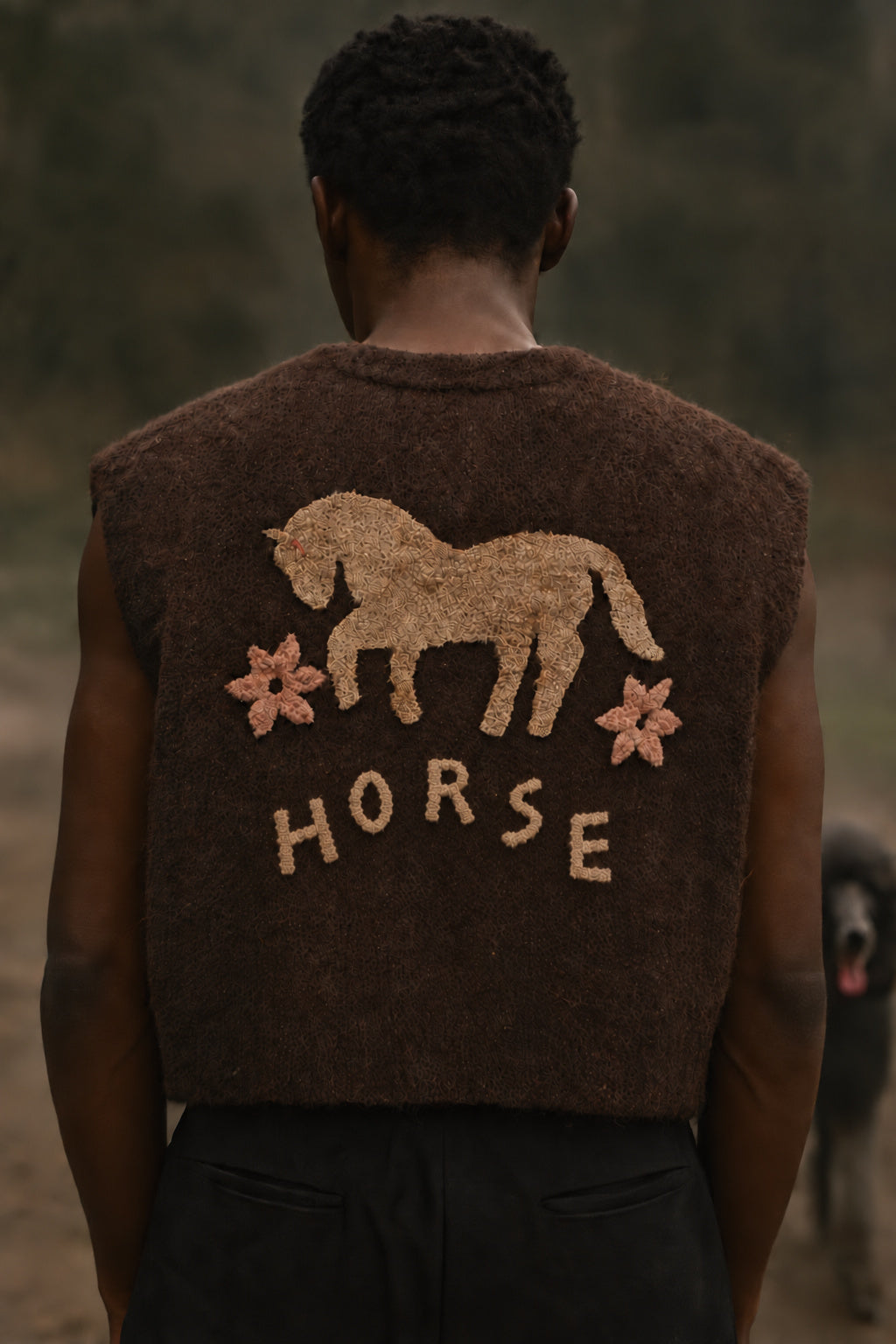 Horse Embroidered Vest, back