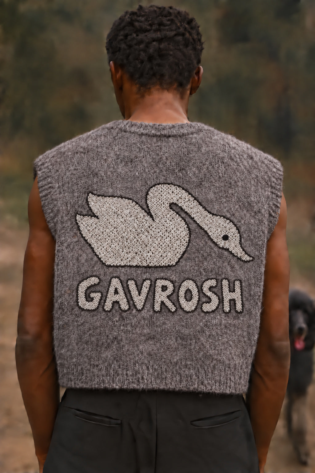 Swan Embroidered Vest, back